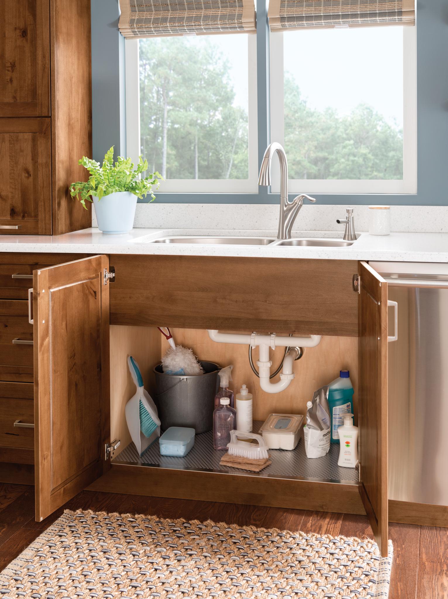KraftMaid Full Access Sink Base with FullHeight Doors and Concealed Apron