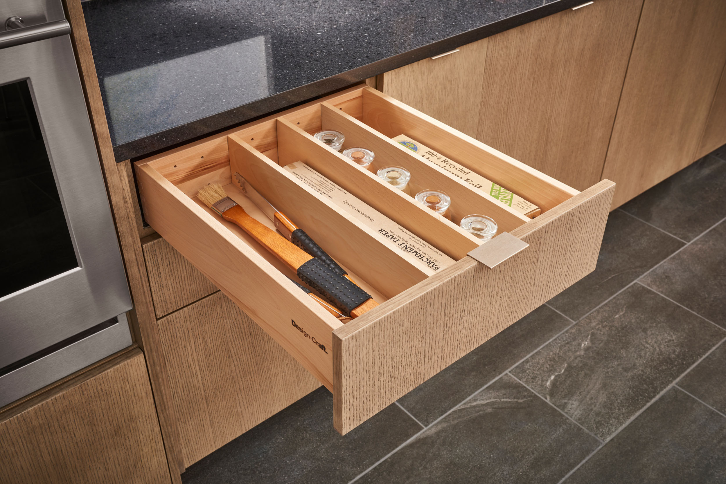 KraftMaid Full Access Shallow Drawer Divider Short Drawer Organizer
